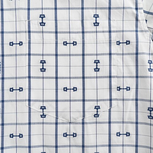 Gucci Signature Script Striped Cotton Long-Sleeve Shirt — Light Blue