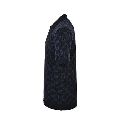 Gucci GG Jacquard Knit Polo Shirt