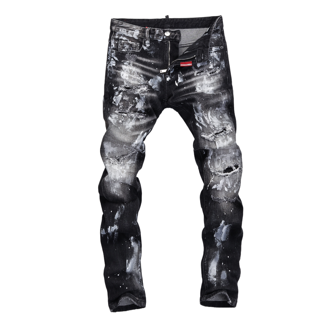 dsquared2 New Ink Splash Man Hole Jeans