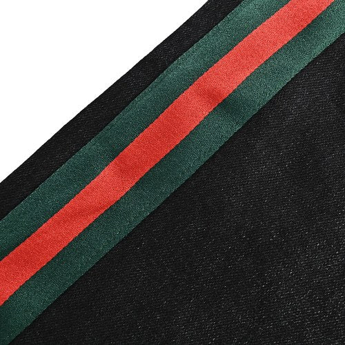 Gucci GG Monogram Straight-Leg Pants with Web Stripe
