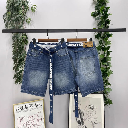 Off-White  Lettering denim shorts#29