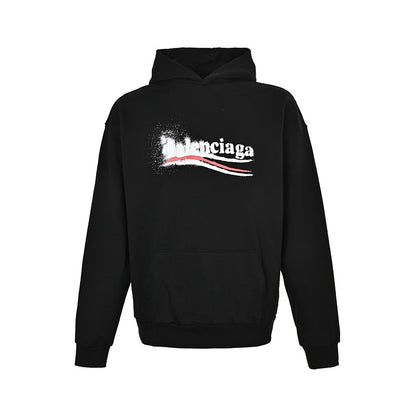 Balenciaga Print Couples Hoodie - Cotton Oversized Pullover
