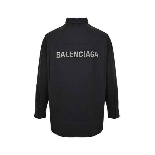 Balenciaga Cotton Shirt with Glass Fibre Trim