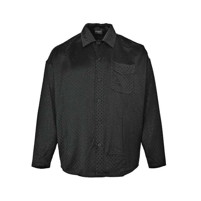 Balenciaga Cotton Shirt with Glass-Fiber Trim