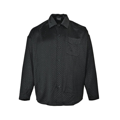 Balenciaga Cotton Shirt with Glass-Fiber Trim