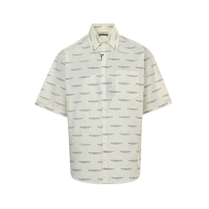 Balenciaga Cotton Shirt with Glass Fibre Trim