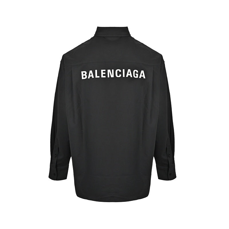 Balenciaga Oversized Logo Cotton Shirt
