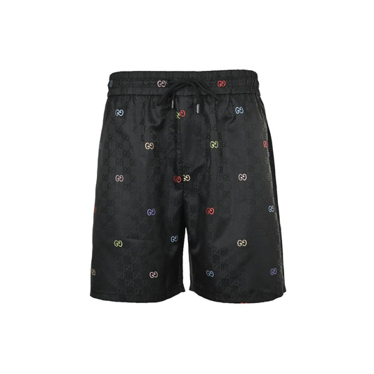 Gucci GG Multicolor Embroidered Shorts – Black Jacquard