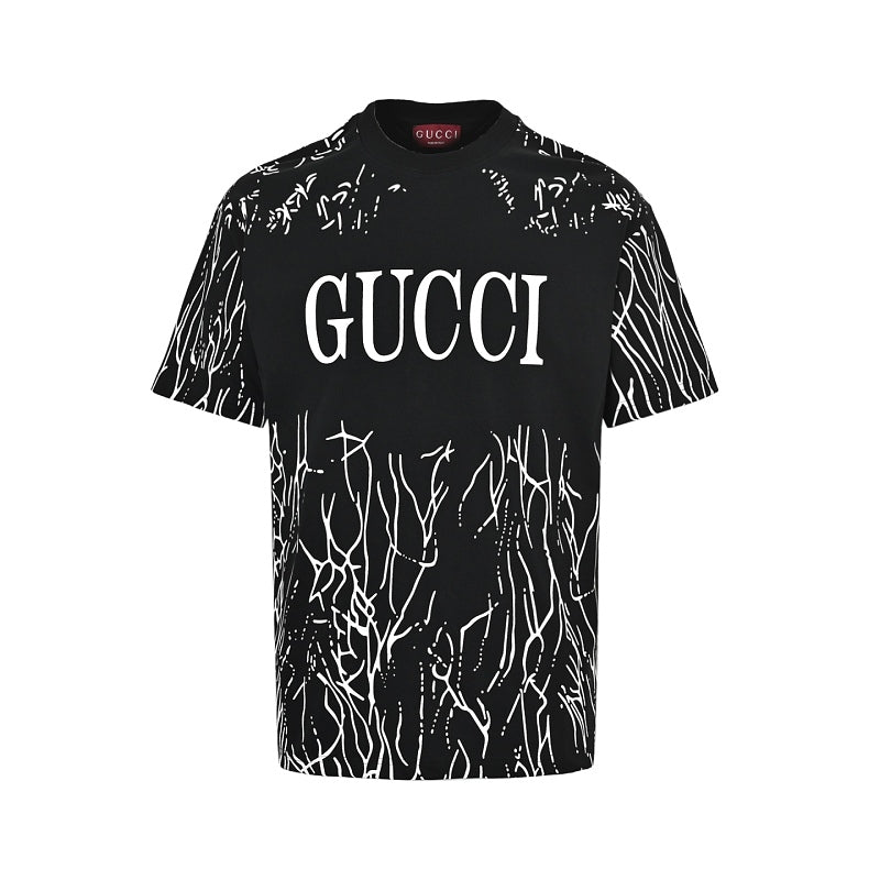 Gucci Abstract Branch Print Oversized T-Shirt