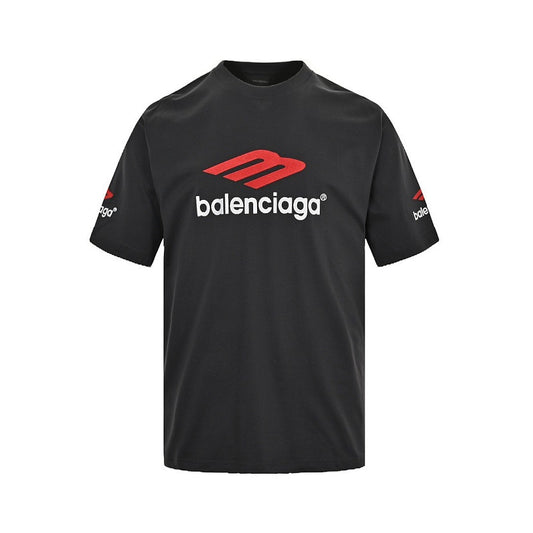 Balenciaga Cotton Crewneck T-Shirt in White & Black - Style 03