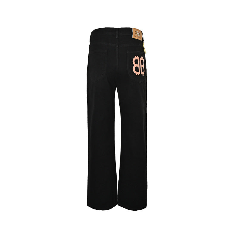 Balenciaga Glass-Embellished Cotton Pants