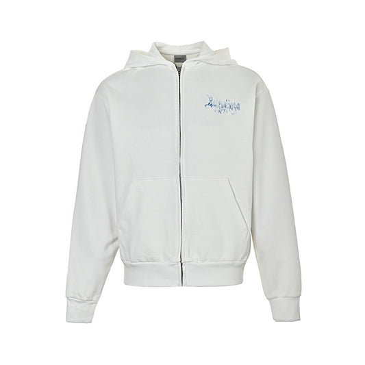 Balenciaga Graphic Print Cotton Hoodie