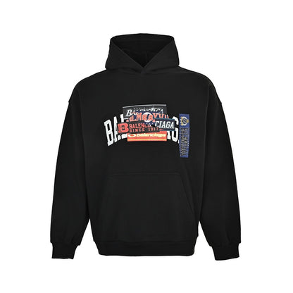 Balenciaga Graphic Print Unisex Cotton Hoodie
