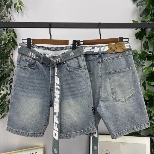 Off-White  Lettering denim shorts#28