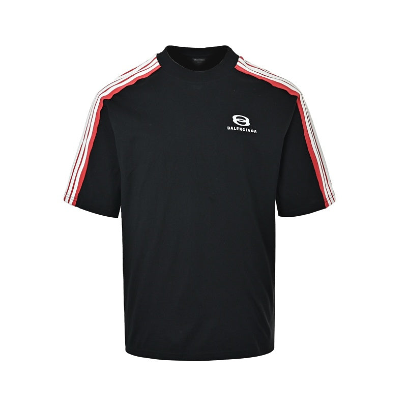 Balenciaga Cotton Crewneck T-Shirt in White & Black - Style 02