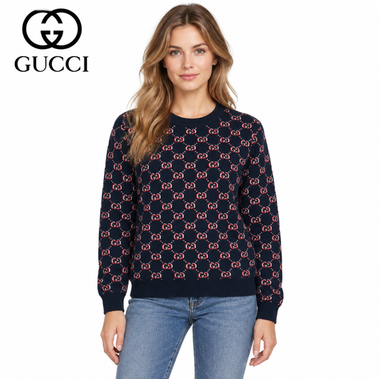 Gucci Unisex Jacquard Crewneck Sweater