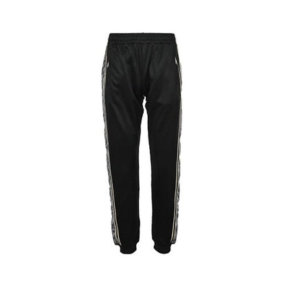 Gucci GG Supreme Jacquard Jogger Pants — Dark Charcoal with Web Stripe