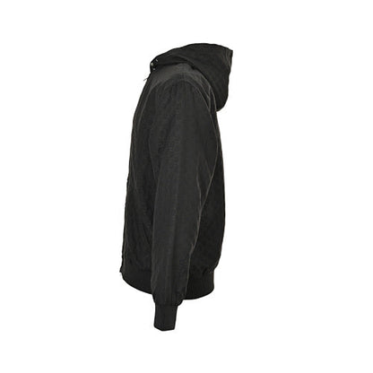 Gucci Textured Bomber Hoodie Jacket – Black & Military Green