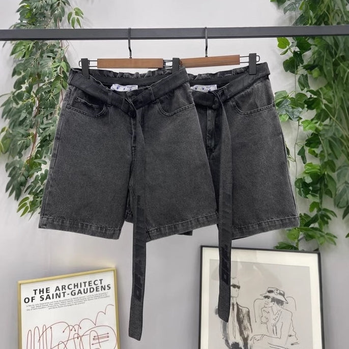 Off-White  Lettering denim shorts#27