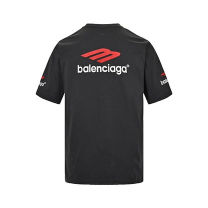 Balenciaga Cotton Crewneck T-Shirt in White & Black - Style 03