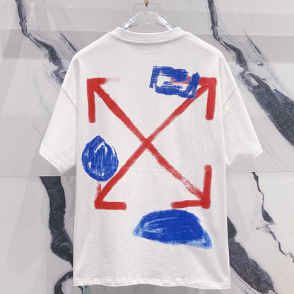 OFF-White  Arrow Logo Cotton T-shirt#32
