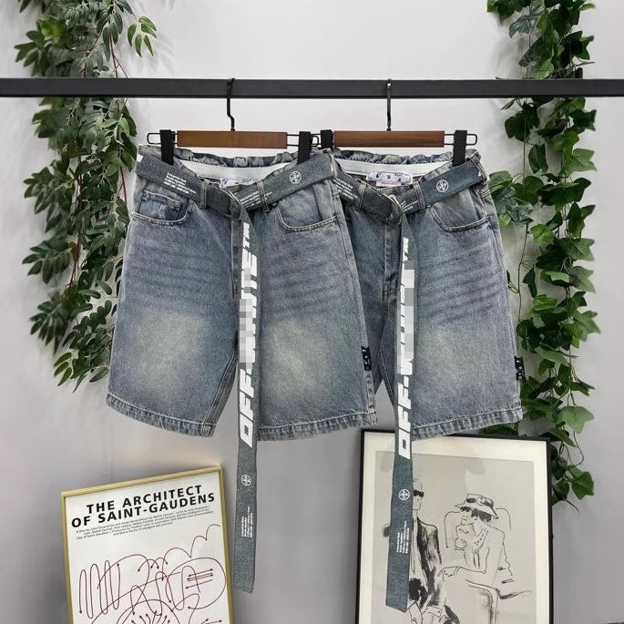 Off-White  Lettering denim shorts#28