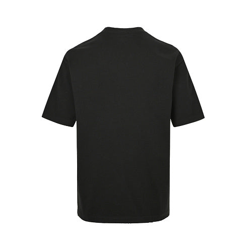 Balenciaga Cotton Crewneck T-Shirt in Khaki & Black