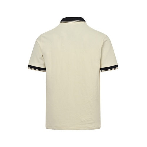Gucci GG Monogram Diagonal Print Polo Shirt – White
