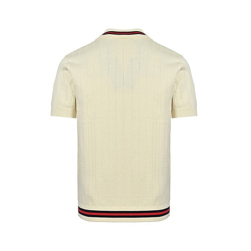 Gucci Interlocking G Embroidered Knit Polo Shirt