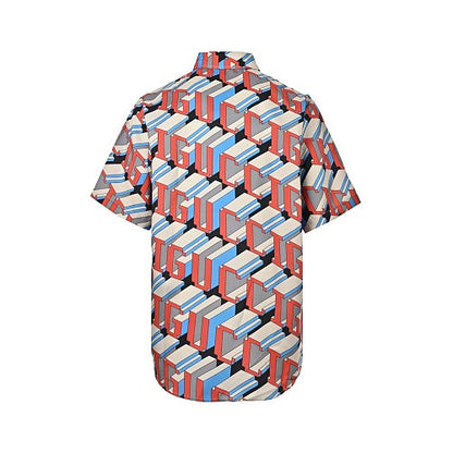 Gucci 3D Letter Allover Print Short-Sleeve Shirt