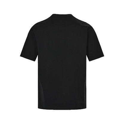 Balenciaga 100% Cotton Crewneck T-Shirt in White & Black