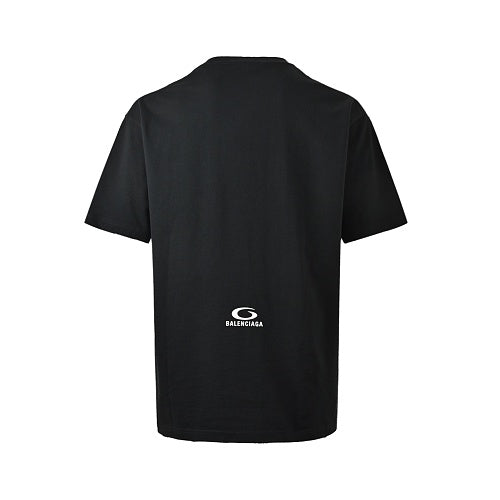 Balenciaga Cotton T-Shirt with Glass Fibre Trim