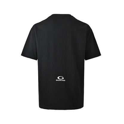 Balenciaga Cotton T-Shirt with Glass Fibre Trim