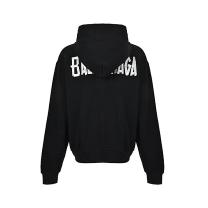 Balenciaga Print Couples Cotton Hoodie