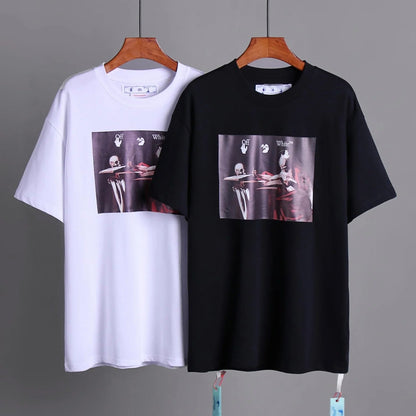 OFF-White  Arrow Logo Cotton T-shirt-1020