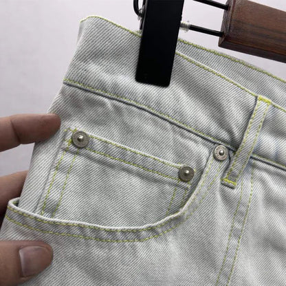 Off-White Lettering denim shorts#30