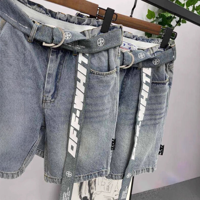Off-White  Lettering denim shorts#28