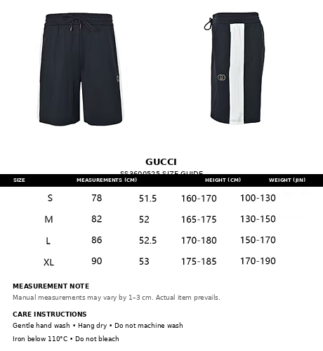 Gucci Side Stripe Athletic Shorts in Navy