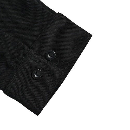 Gucci Tonal Emblem Long-Sleeve Shirt in Black