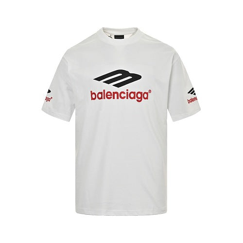 Balenciaga Cotton Crewneck T-Shirt in White & Black - Style 03