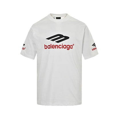 Balenciaga Cotton Crewneck T-Shirt in White & Black - Style 03