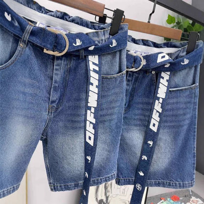 Off-White  Lettering denim shorts#29