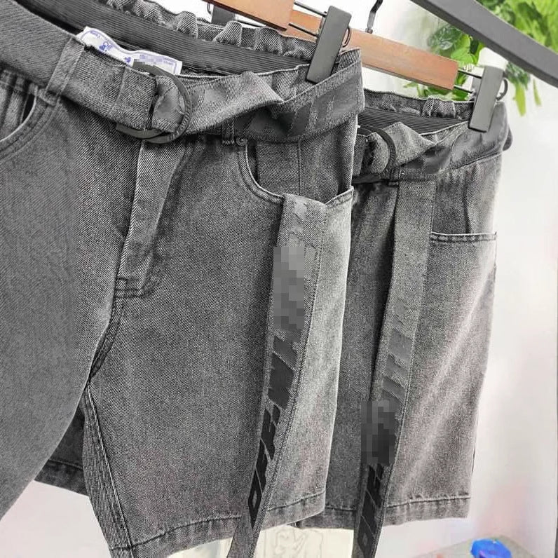 Off-White  Lettering denim shorts#27
