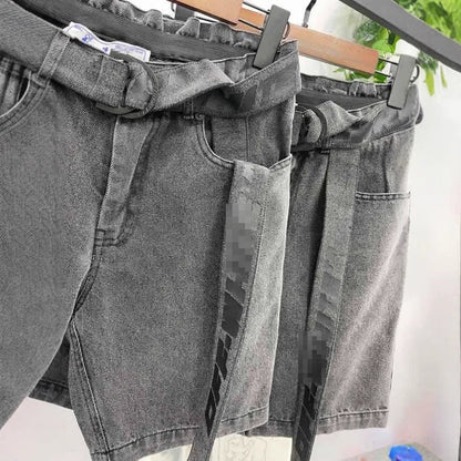 Off-White  Lettering denim shorts#27