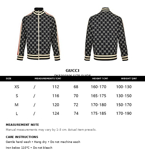 GG Monogram Track Jacket – Black