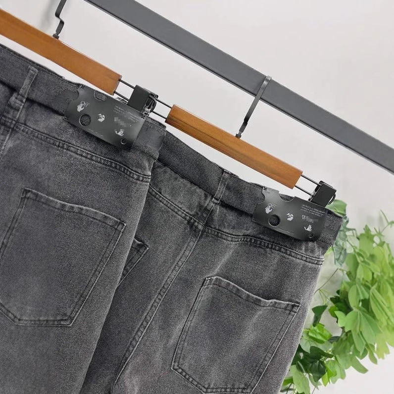 Off-White  Lettering denim shorts#27