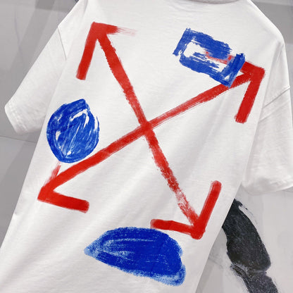 OFF-White  Arrow Logo Cotton T-shirt#32