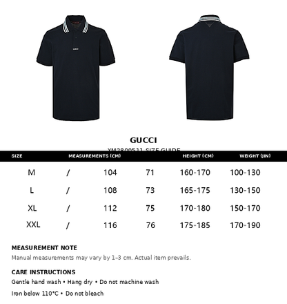 Gucci Logo Embroidered Web Stripe Polo Shirt