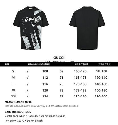 Gucci Brushstroke Graffiti T-Shirt