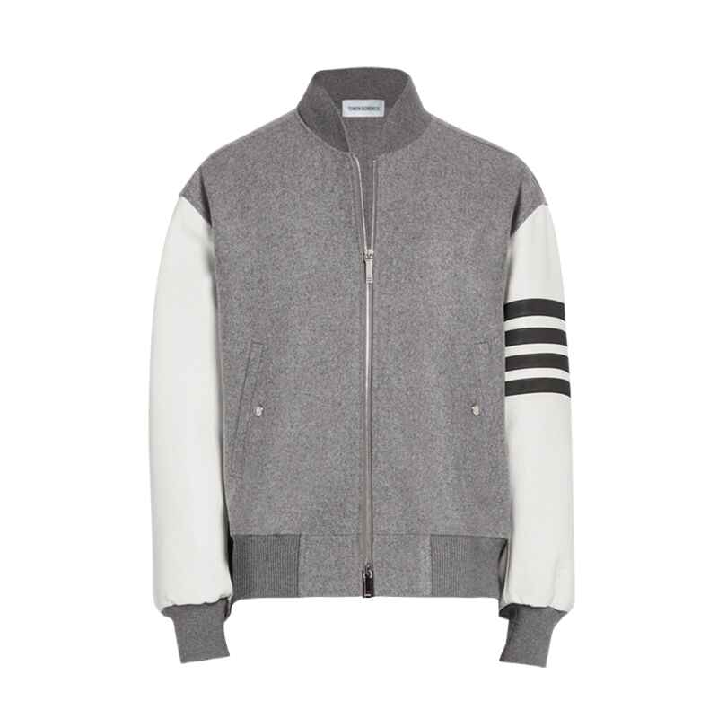 Thom Browne Leather sleeves coat